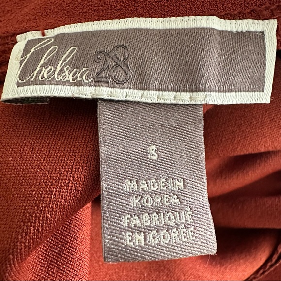 Chelsea 28 Women’s Mock-neck Long Sleeves Midi Dress Burnt Orange Size S - Picture 5 of 7